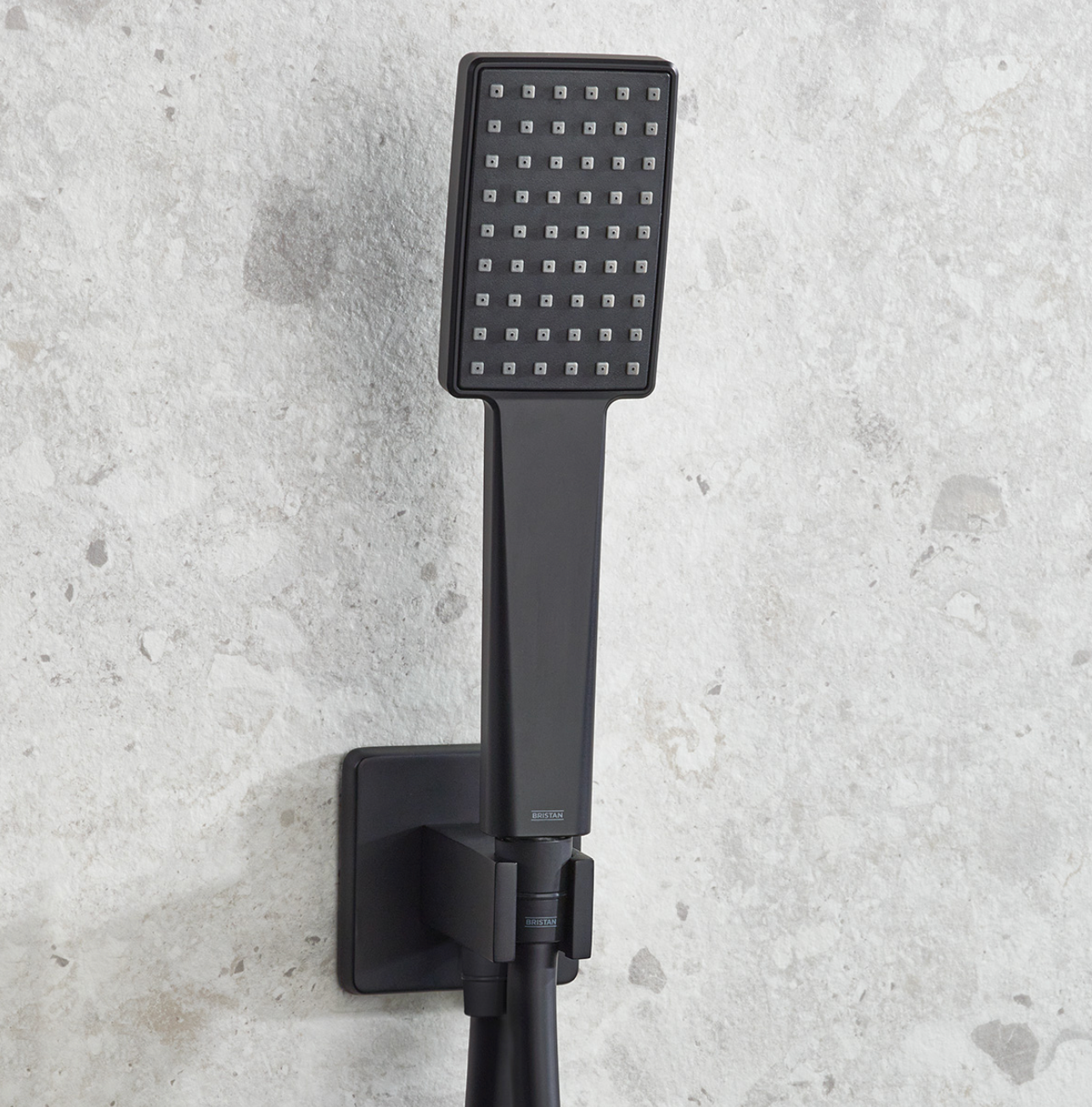 Bristan - Cobalt Shower Pack with Fixed Head and Wall Outlet Handset - Matt Black