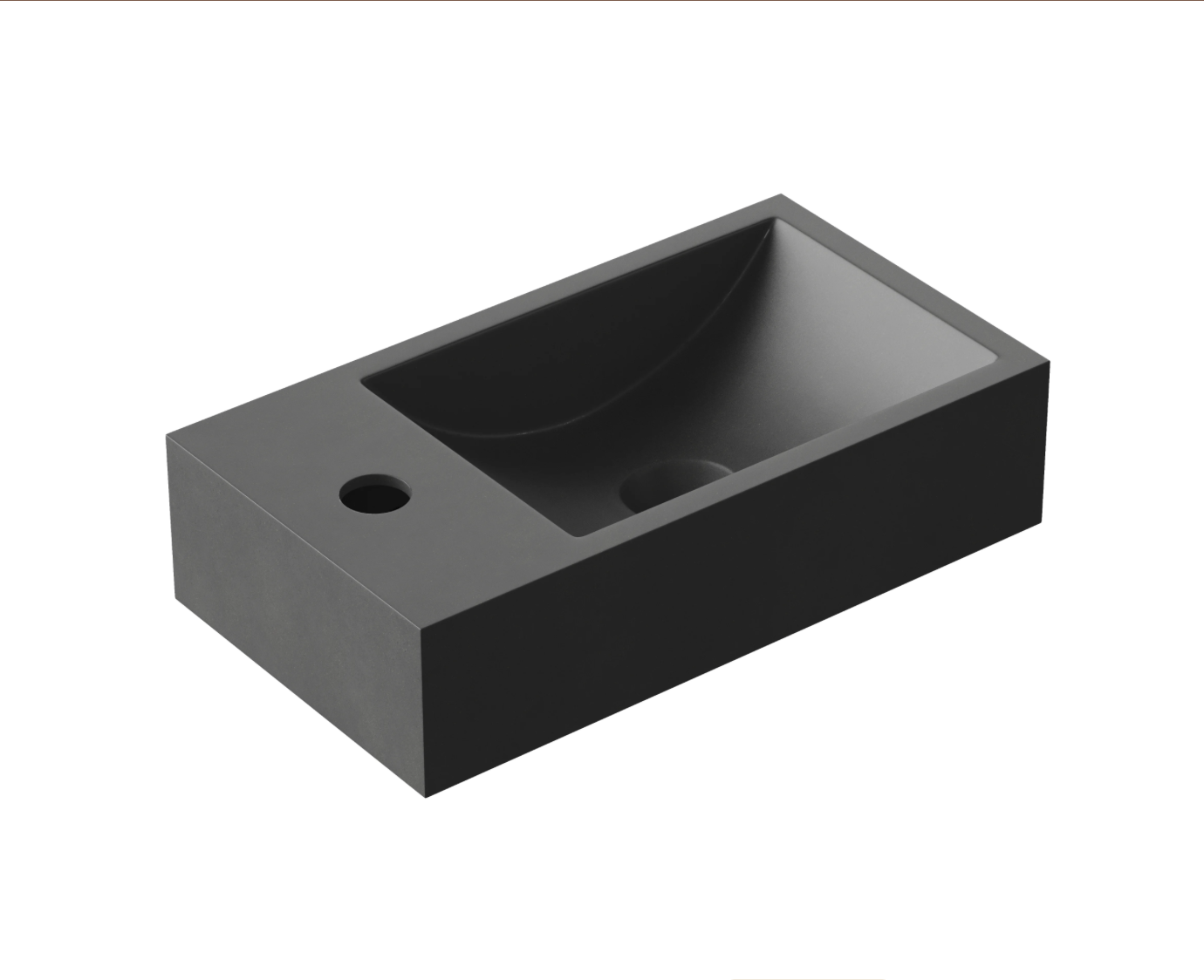 Hib - Entero Concrete Vessel Basin - Cobalt Blue