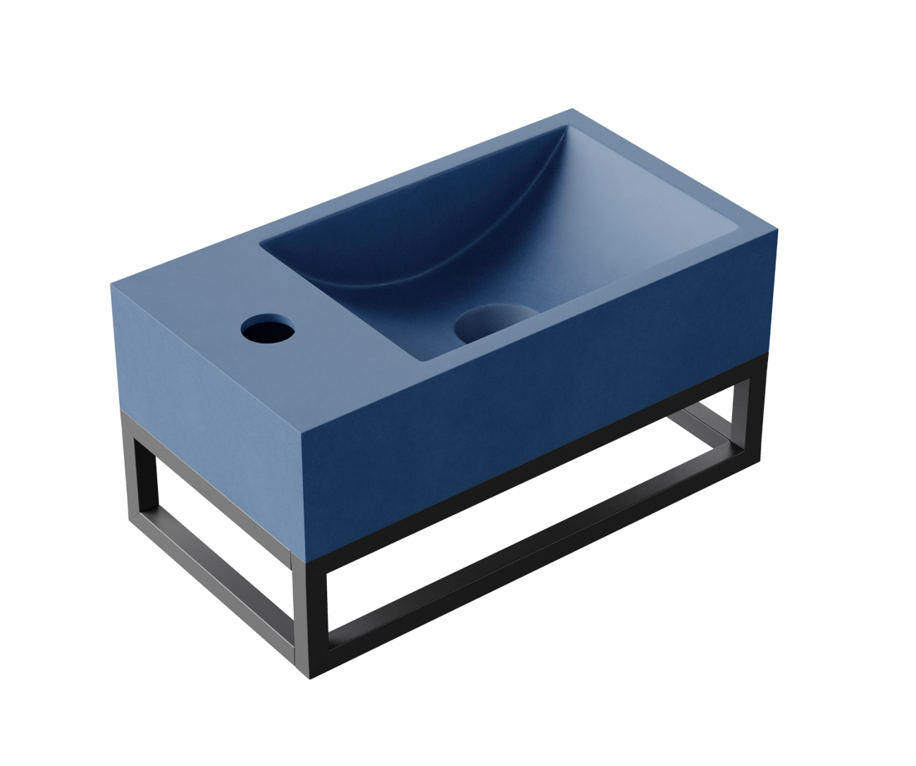 Hib - Entero Concrete Vessel Basin Wall Hung  - Dusky Pink