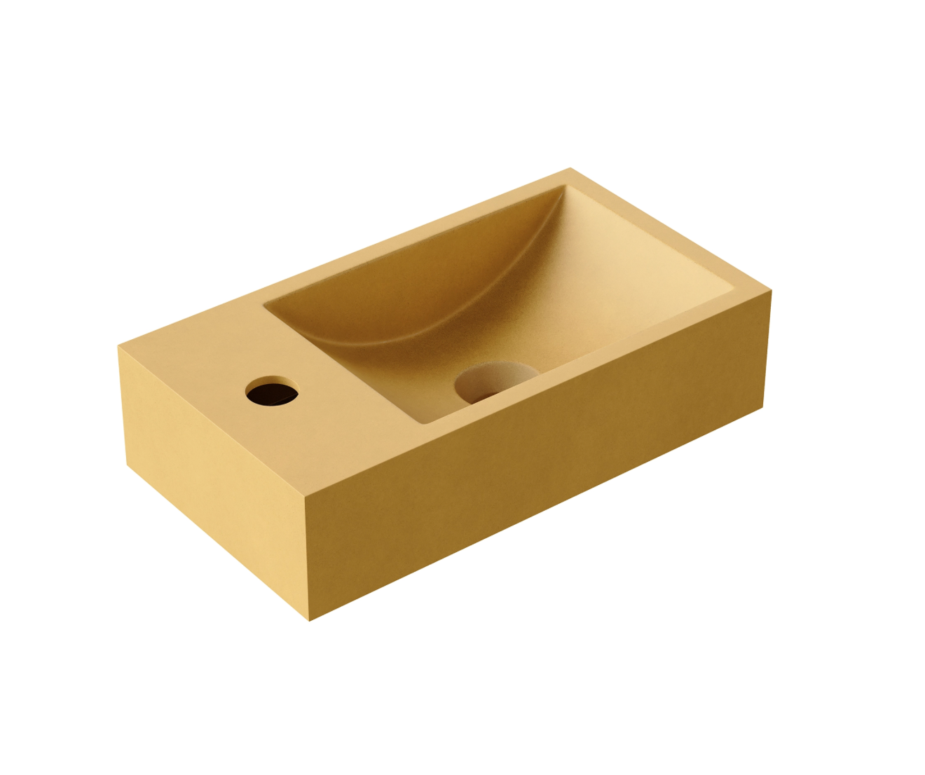 Hib - Entero Concrete Vessel Basin Wall Hung – Brick Red
