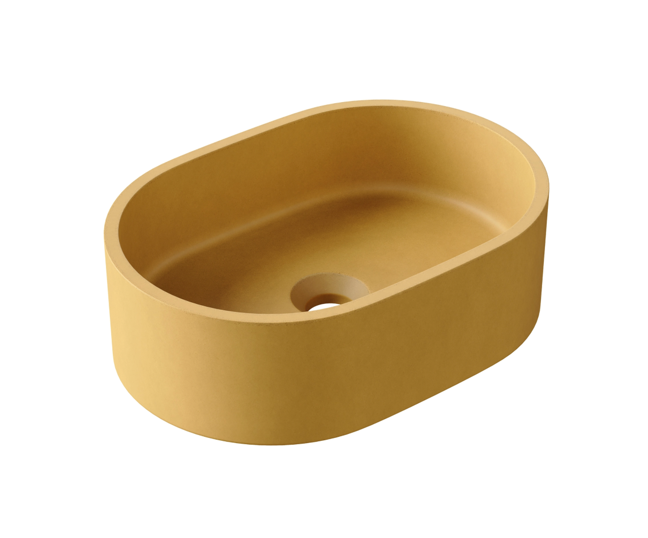 Hib - Entero Concrete Pill Shaped Vessel Basin - Cobalt Blue