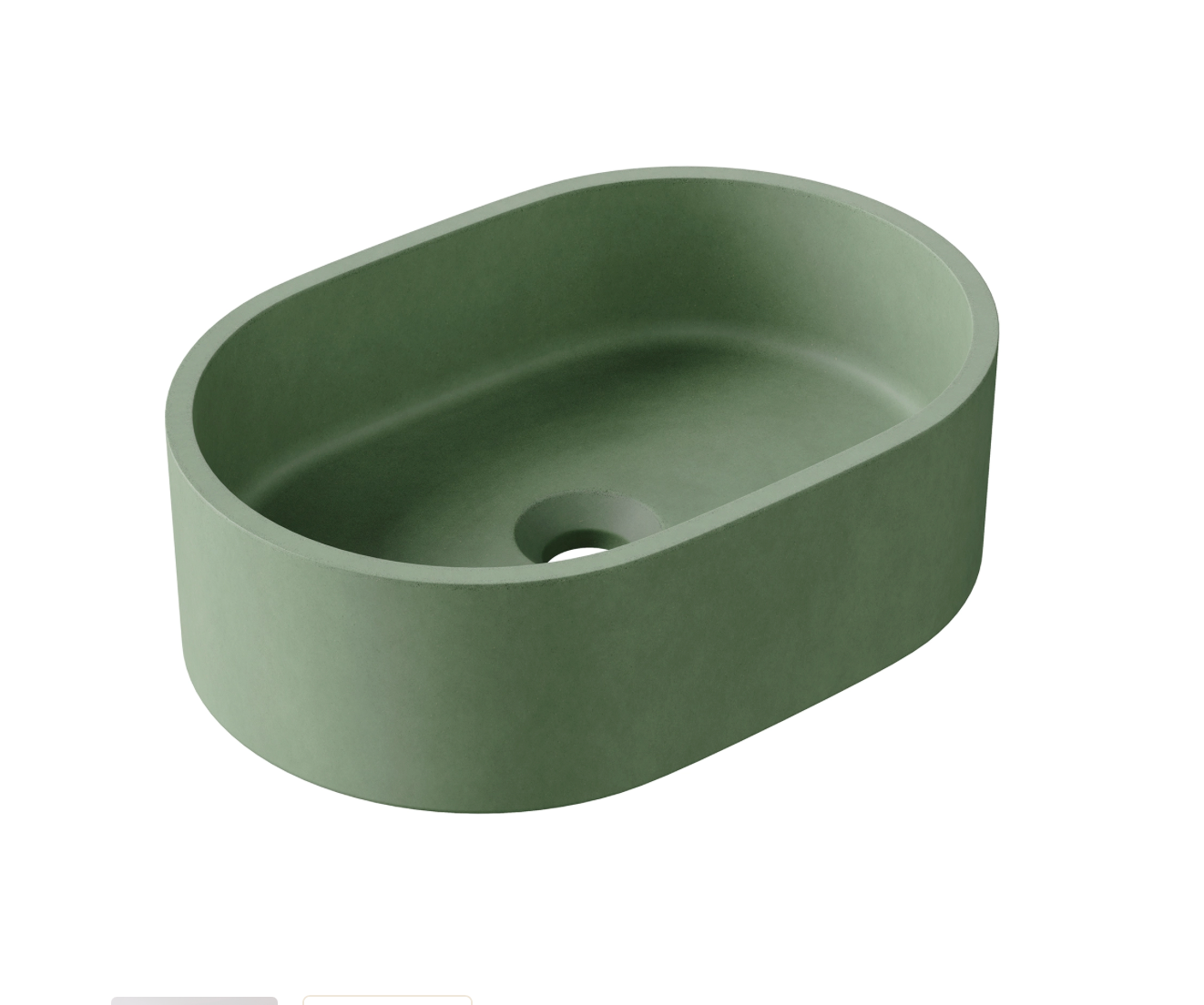 Hib - Entero Concrete Pill Shaped Vessel Basin - Amber Yellow