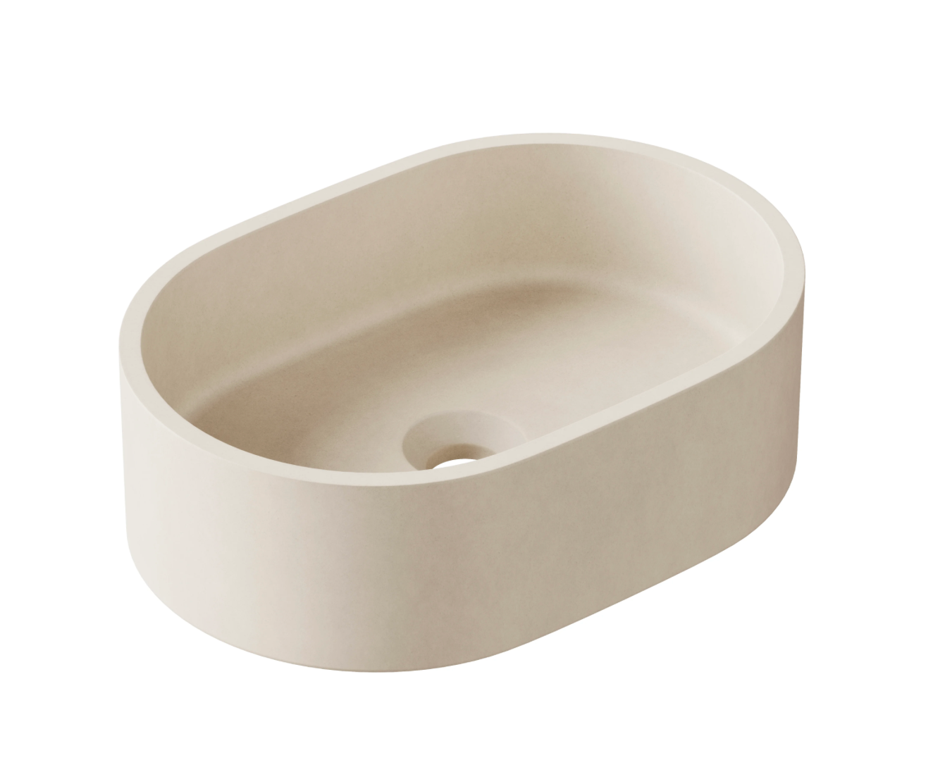 Hib - Entero Concrete Pill Shaped Vessel Basin - Cobalt Blue