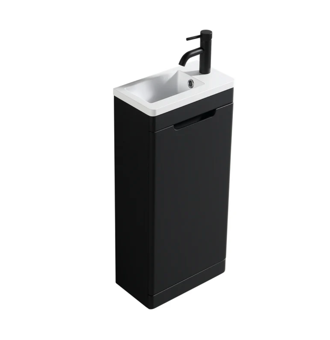 Tailored Bathrooms - Acerra 400mm Cloakroom Vanity & Basin - Bruciata Orange