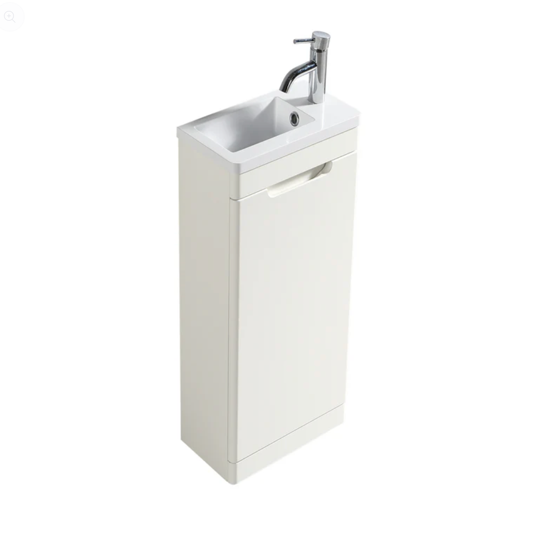 Tailored Bathrooms - Acerra 400mm Cloakroom Vanity & Basin - Silk White