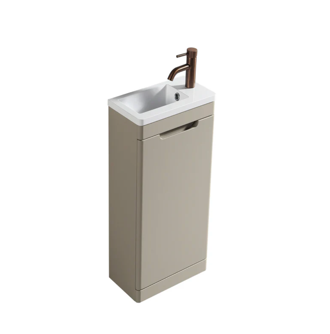 Tailored Bathrooms - Acerra 400mm Cloakroom Vanity & Basin - Soft Coffee