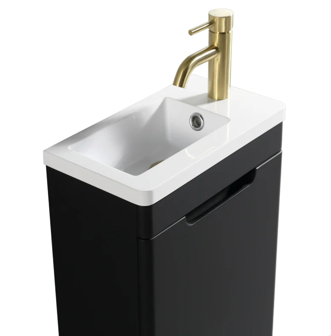 Tailored Bathrooms - Acerra 400mm Cloakroom Vanity & Basin - Silk Black