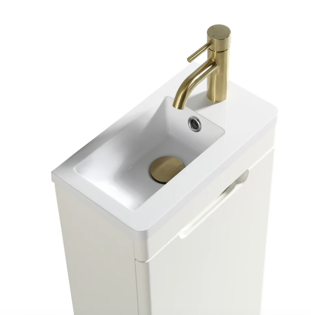 Tailored Bathrooms - Acerra 400mm Cloakroom Vanity & Basin - Silk White