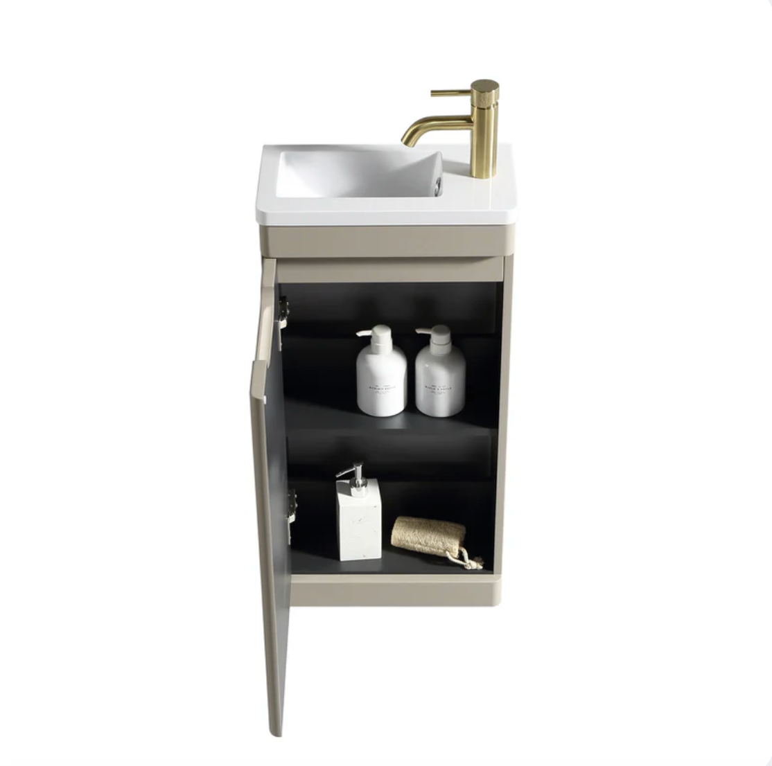 Tailored Bathrooms - Acerra 400mm Cloakroom Vanity & Basin - Soft Coffee