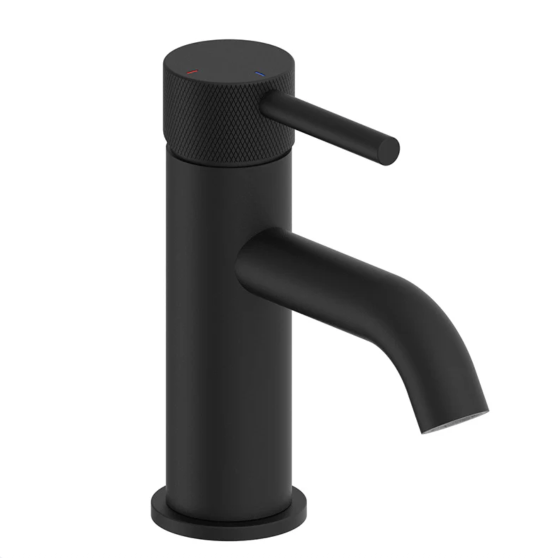 Tailored Bathrooms - Redondo Round ECO Control/Cold Water Start Basin Mixer - Matt Black