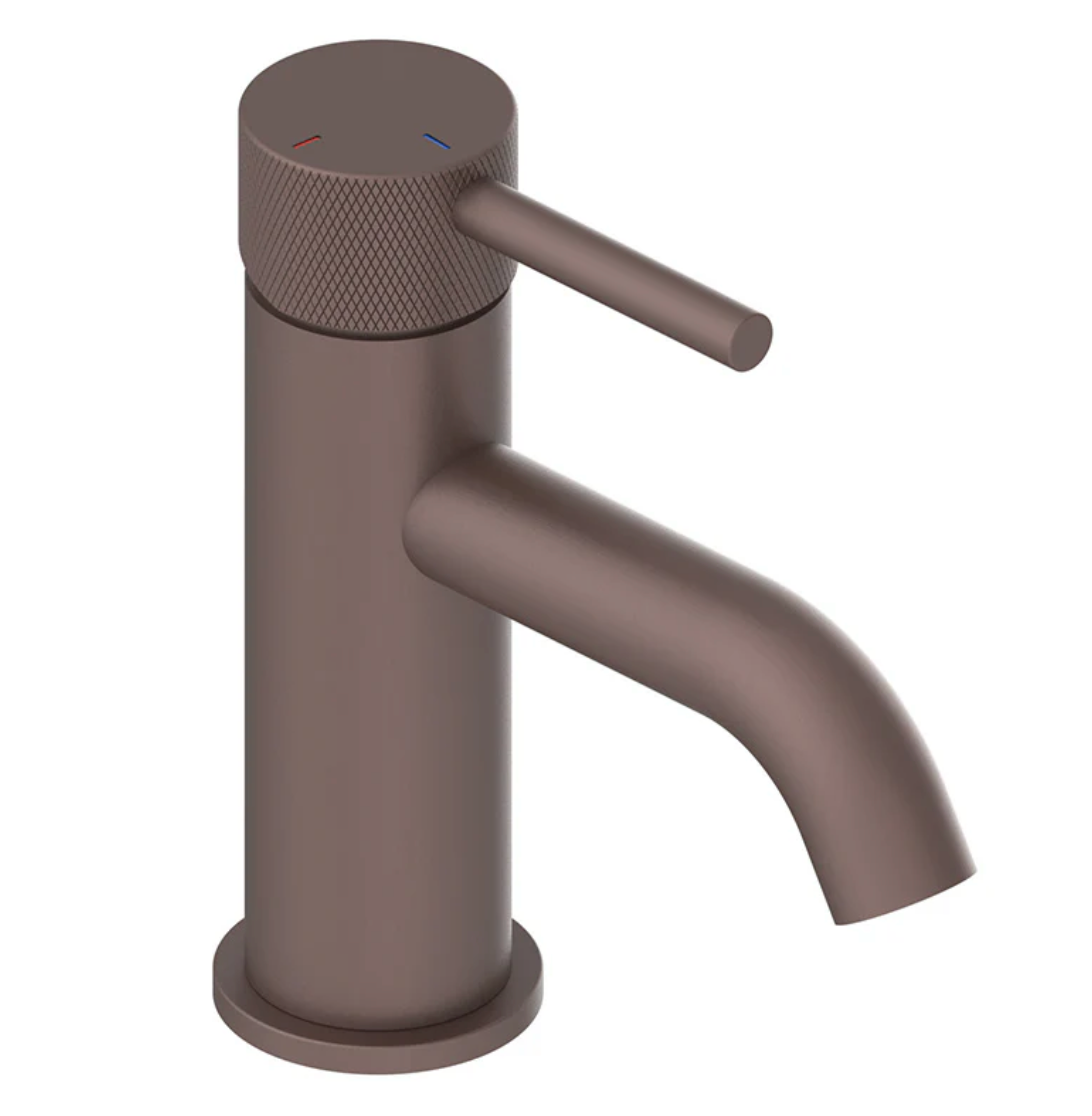 Tailored Bathrooms - Redondo Round ECO Control/Cold Water Start Basin Mixer - Matt Black
