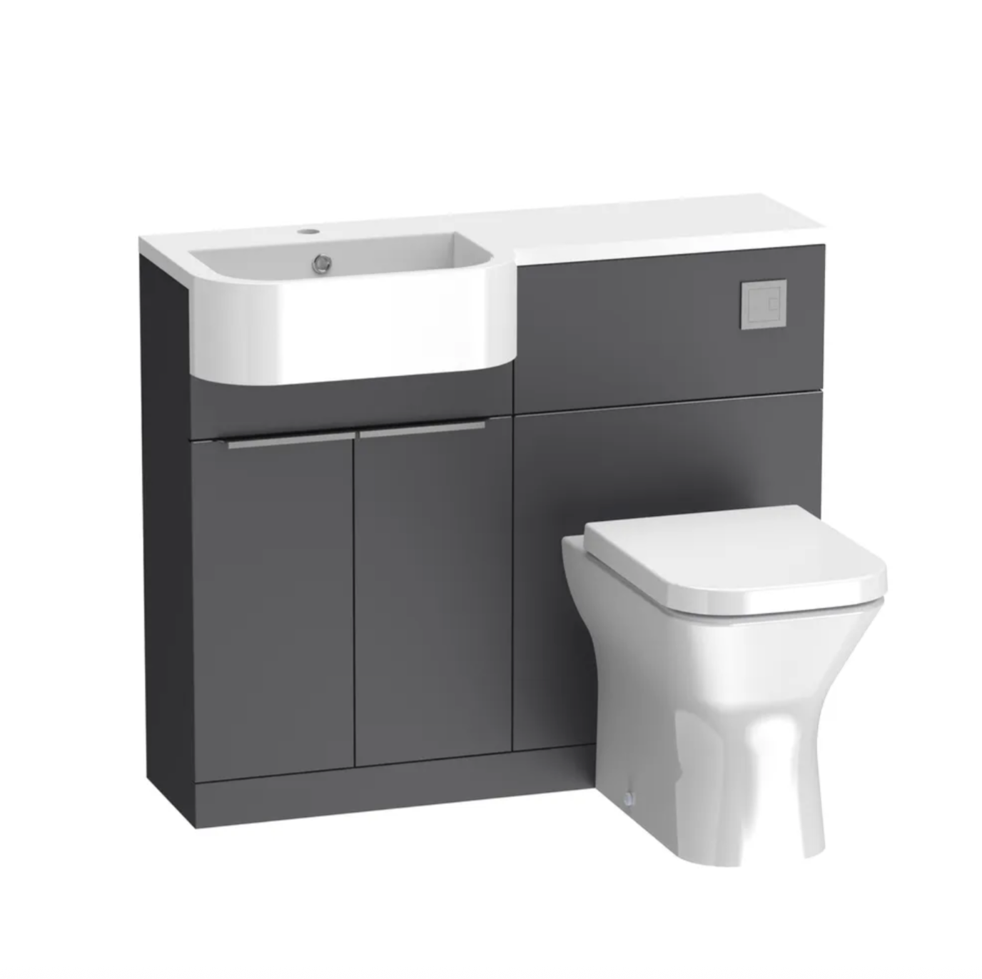 Tavistock - Match Toilet & Vanity Combined Furniture Unit - Gloss Clay
