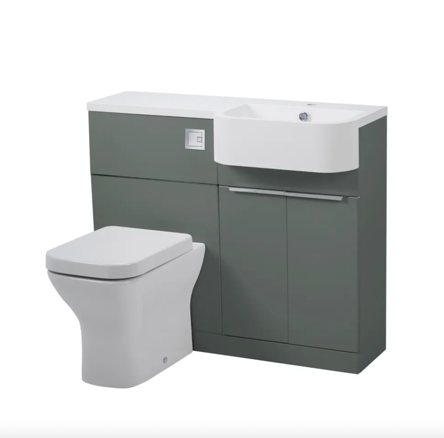 Tavistock - Match Toilet & Vanity Combined Furniture Unit - Gloss Clay