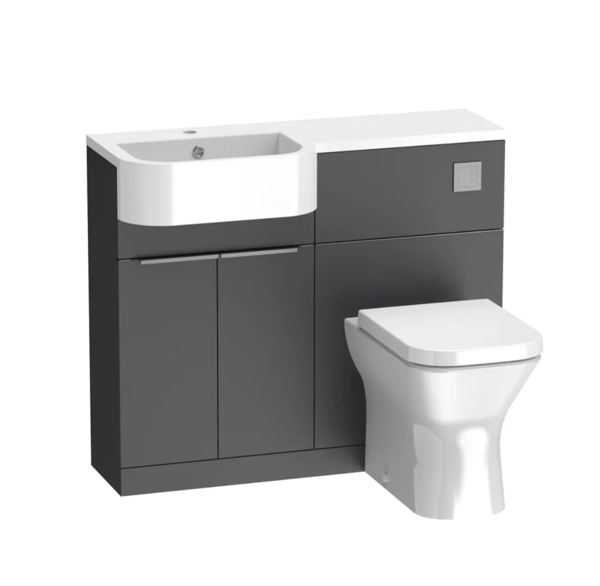 Tavistock - Match Toilet & Vanity Combined Furniture Unit - Matt Viridian Green