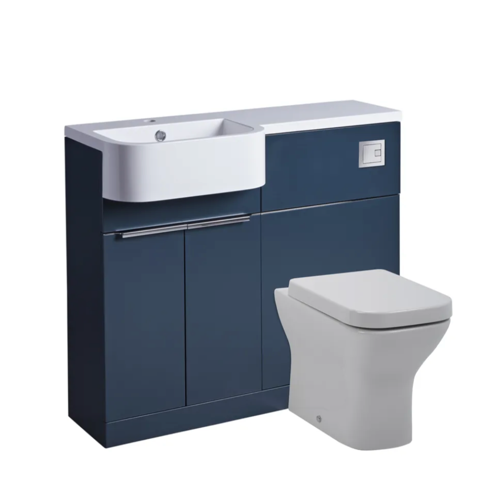 Tavistock - Match Toilet & Vanity Combined Furniture Unit - Matt Viridian Green