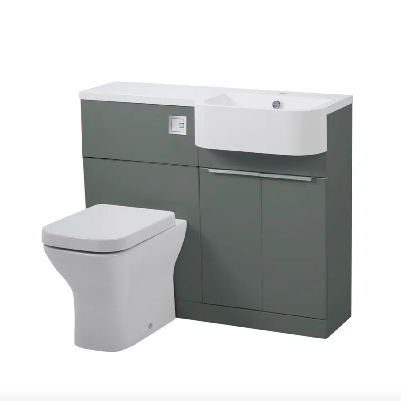 Tavistock - Match Toilet & Vanity Combined Furniture Unit - Matt Viridian Green