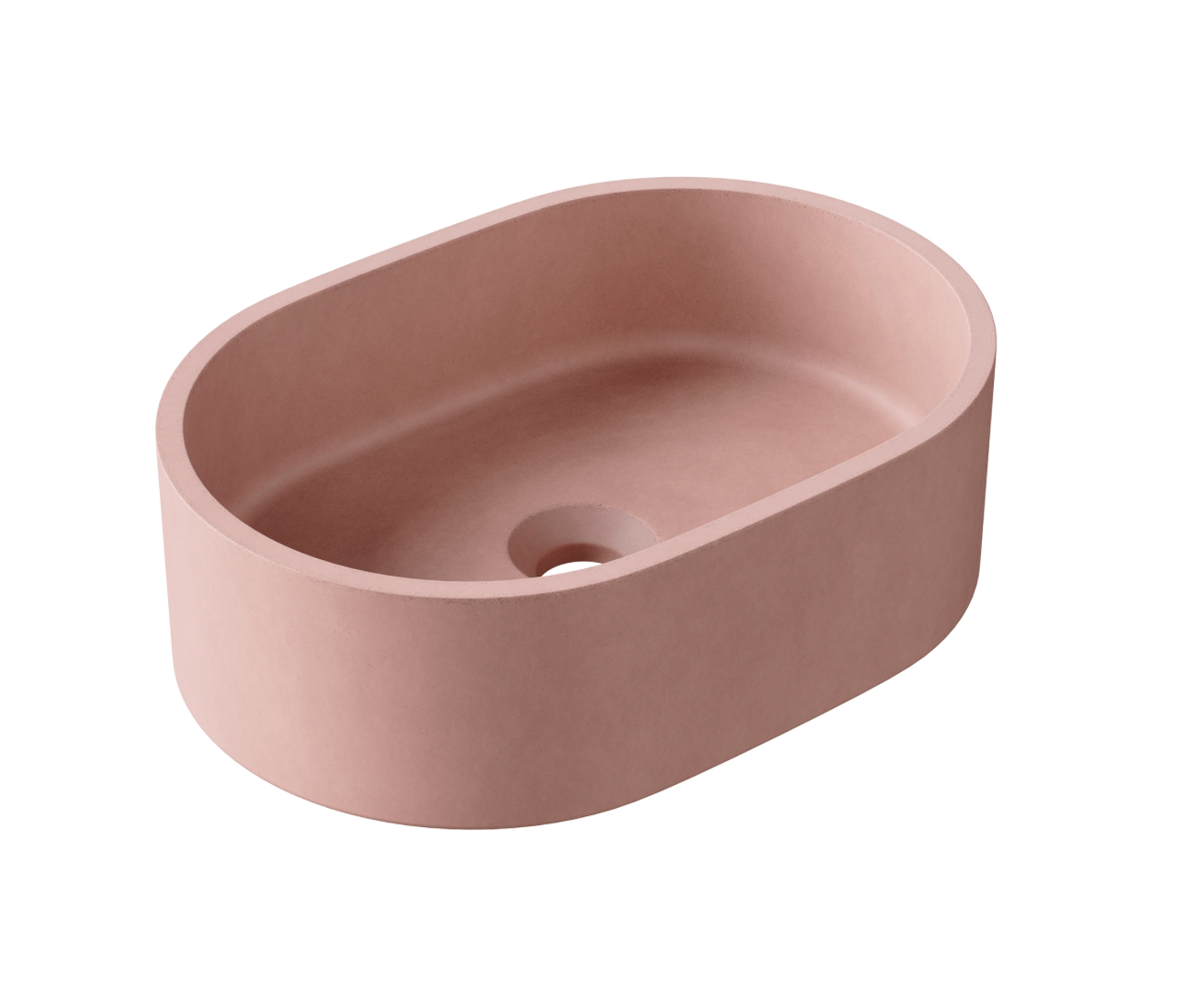 Hib - Entero Concrete Pill Shaped Vessel Basin - Onyx Black