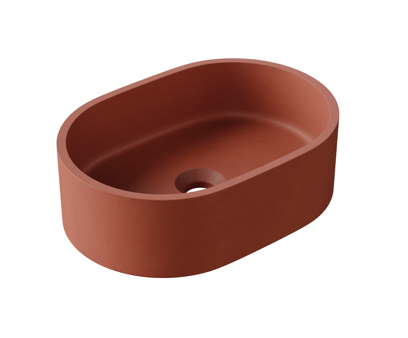Hib - Entero Concrete Pill Shaped Vessel Basin - Onyx Black