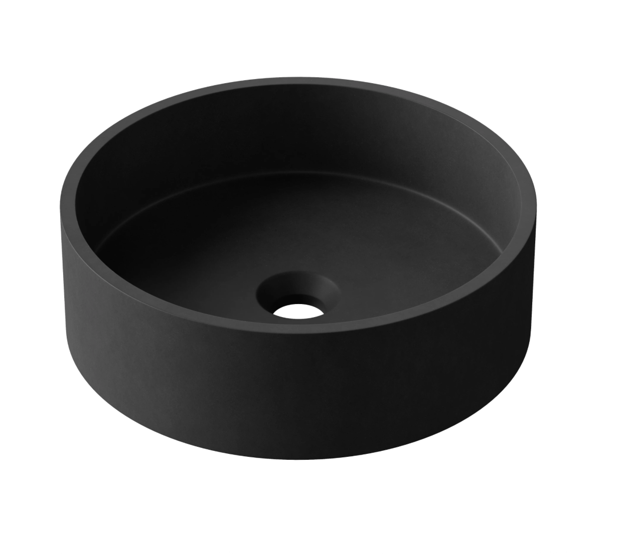 Hib - Entero Concrete Round Vessel Basin - Dusky Pink