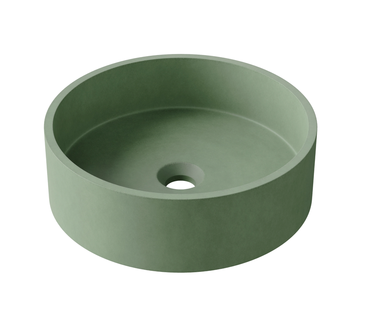 Hib - Entero Concrete Round Vessel Basin - Dusky Pink