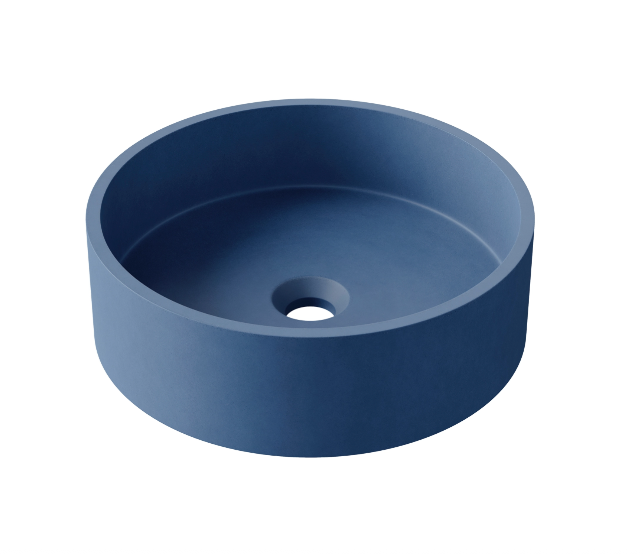 Hib - Entero Concrete Round Vessel Basin - Dusky Pink