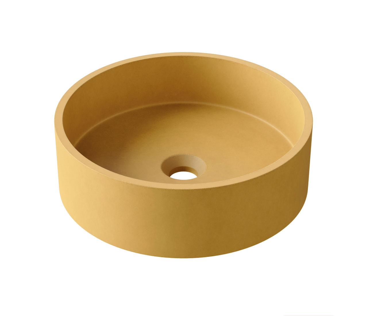 Hib - Entero Concrete Round Vessel Basin - Dusky Pink