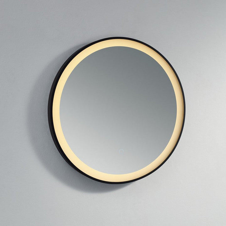 Kartell Guadalquivir 600mm Round Illuminated LED Mirror - Black Glass
