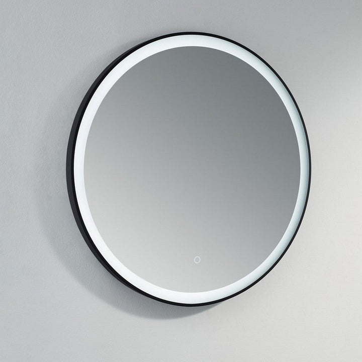 Kartell Guadalquivir 800mm Round Illuminated LED Mirror - Black Glass