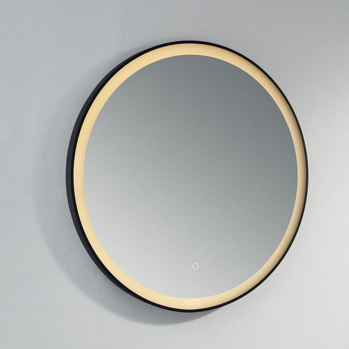 Kartell Guadalquivir 800mm Round Illuminated LED Mirror - Black Glass