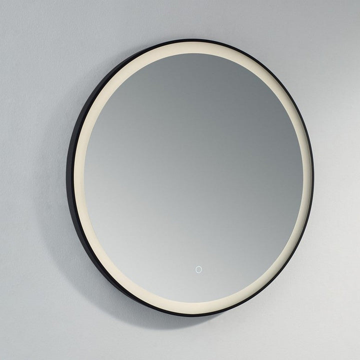 Kartell Guadalquivir 800mm Round Illuminated LED Mirror - Black Glass