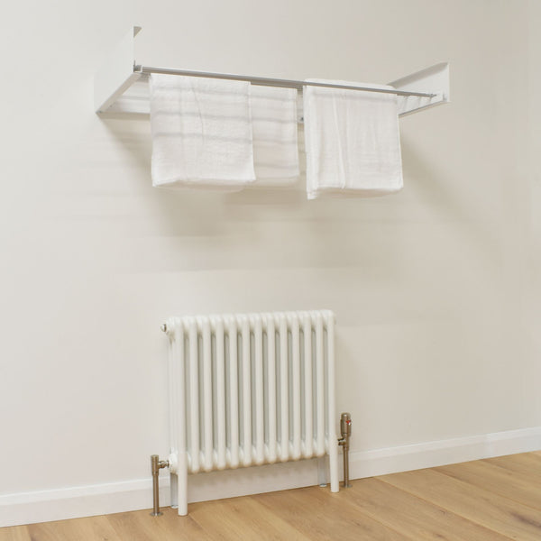 Plumbers Choice Foldable Wall Mounted Towel Hanger 700mm Wide - White