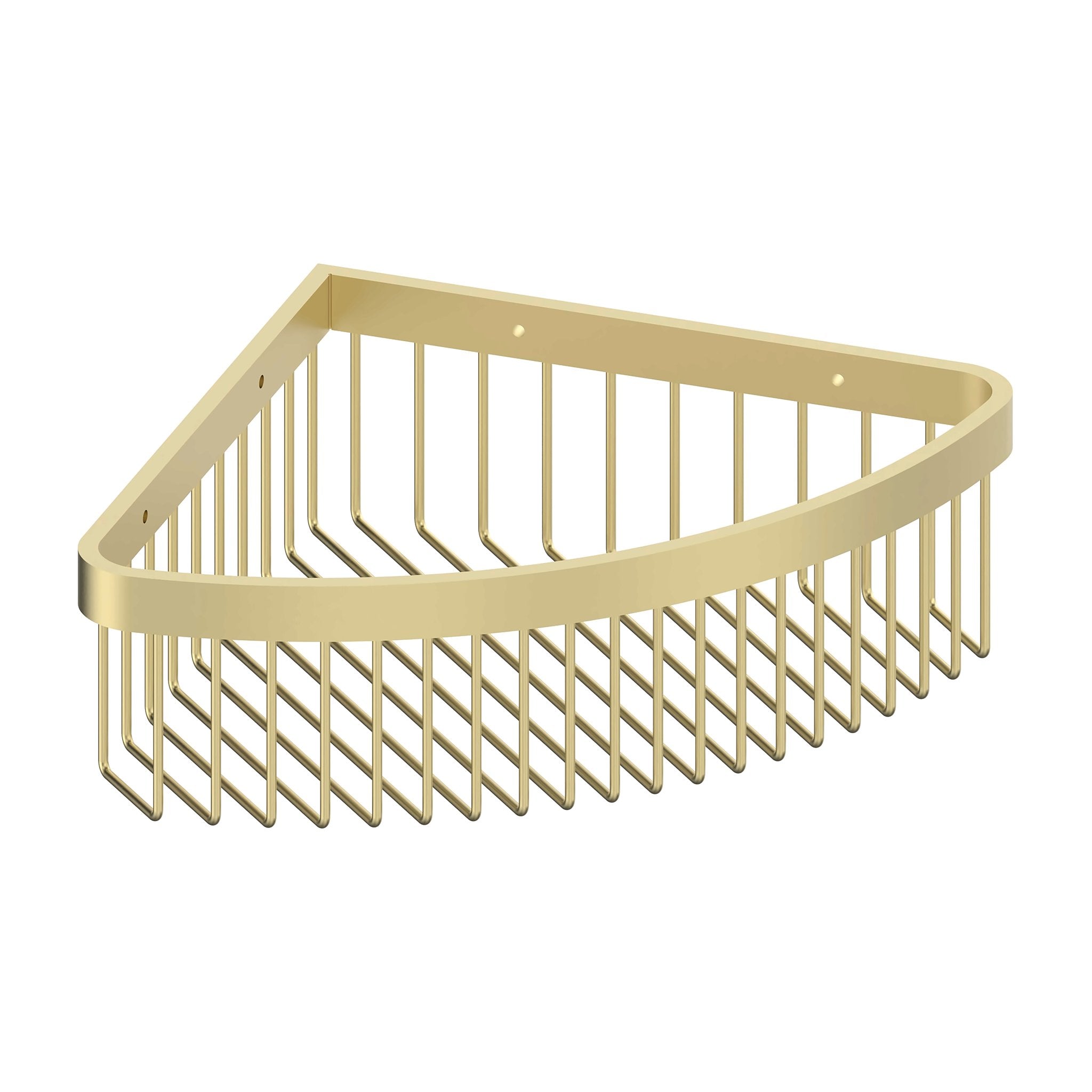 Tailored Bathrooms Melbourne shower basket in Brushed Brass
