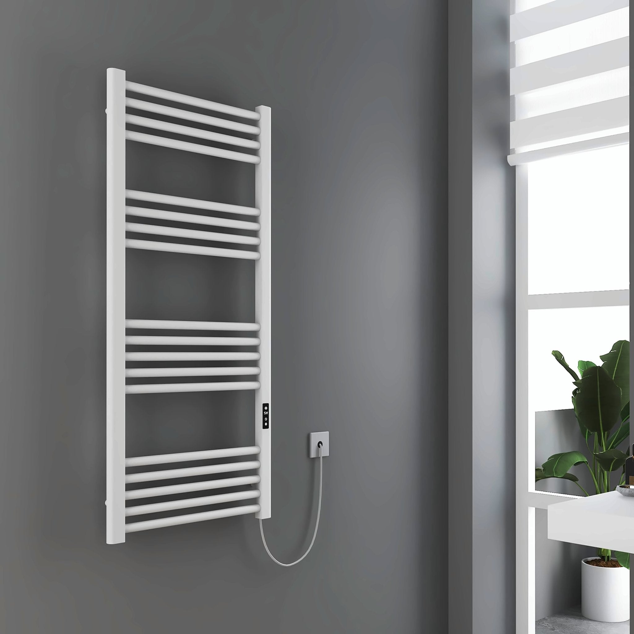 Tailored Bathrooms Paloma electric towel warmer in White