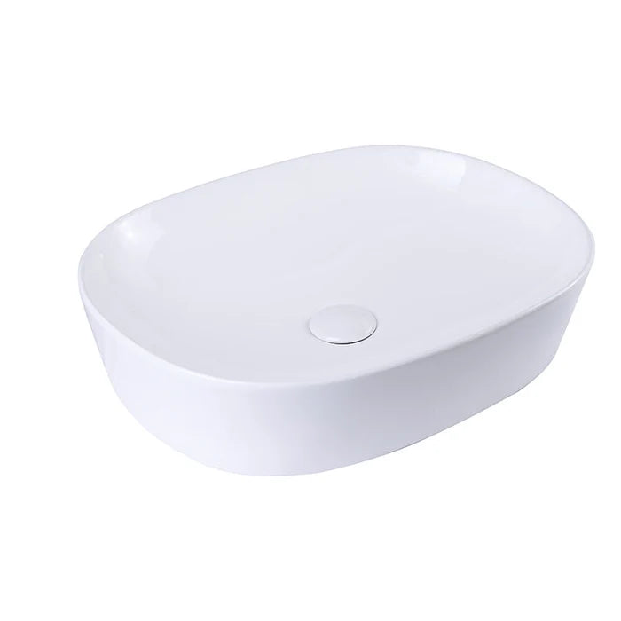 Tailored Bathrooms - Lucca Counter Top Ceramic Basin 500 x 380mm - Gloss White
