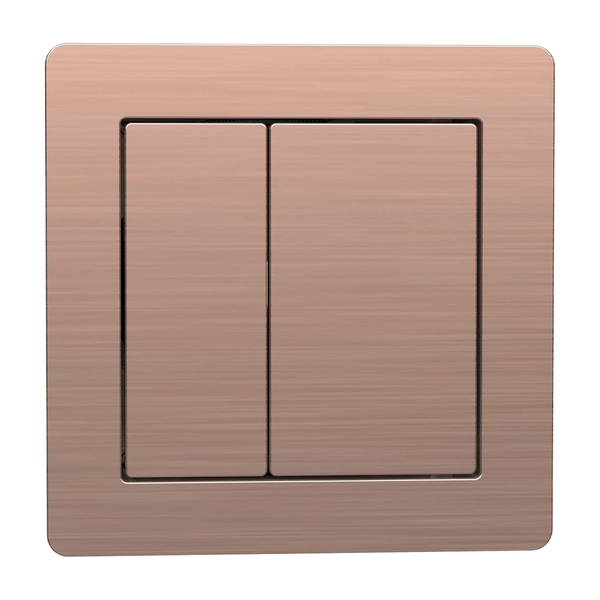 Tailored Bathrooms Plumb Essentials 78mm square flush button in Brushed Bronze