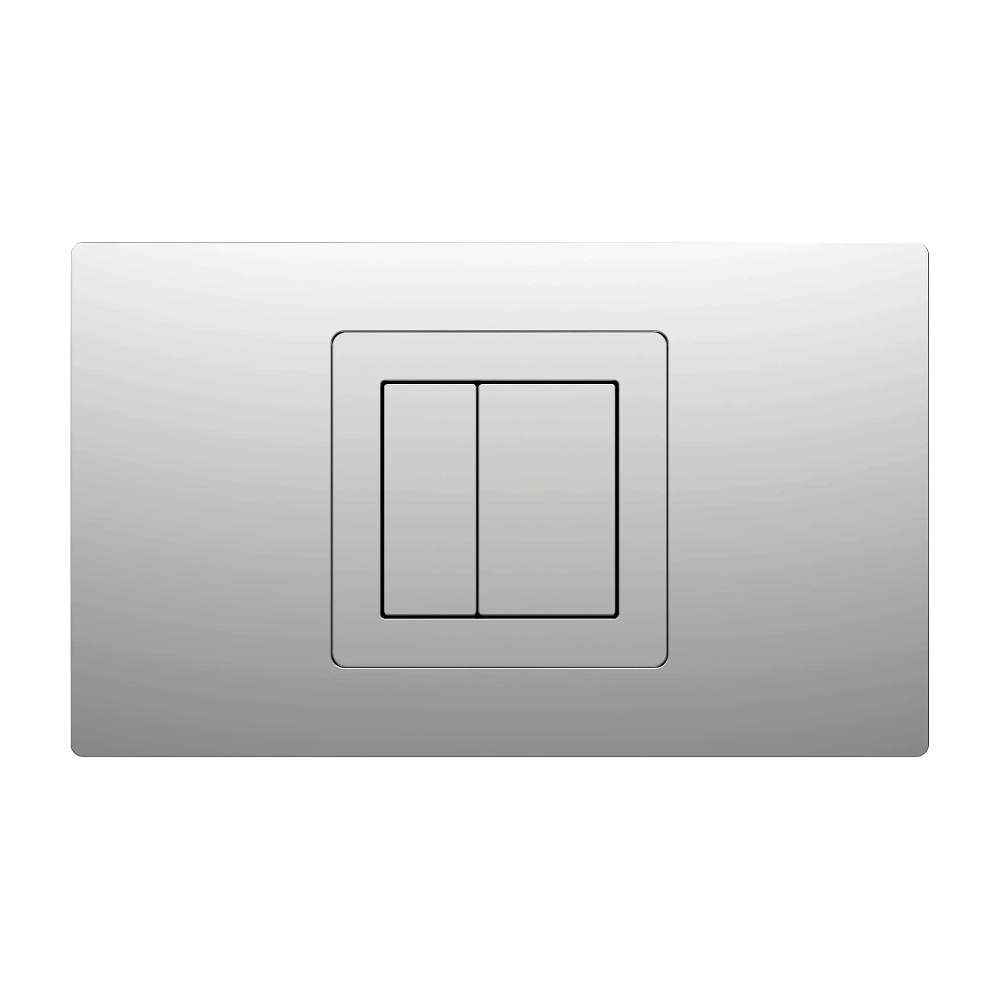 Tailored Bathrooms Plumb Essentials 200 x 120mm flush button plate and button set in Chrome