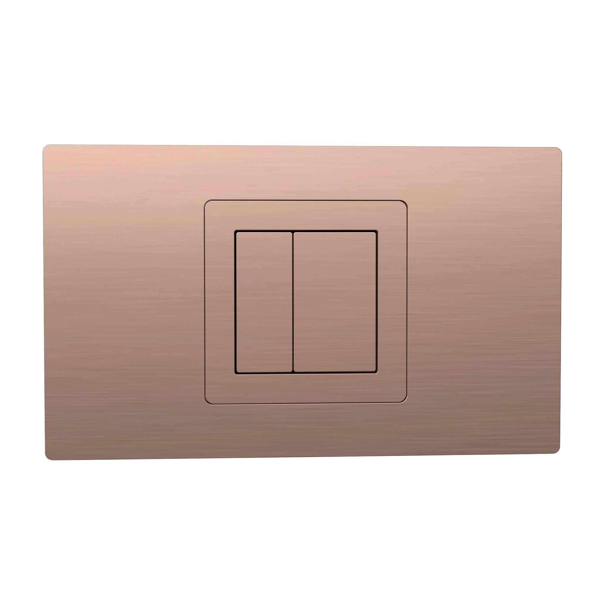Tailored Bathrooms Plumb Essentials 200 x 120mm flush button plate and button set in Brushed Bronze