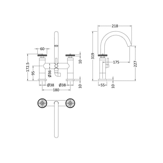 Nuie Revolution Chrome Bath Shower Mixer