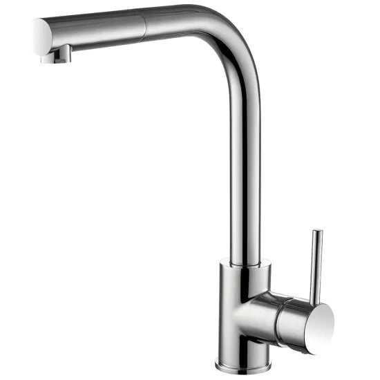 Trisen - Era Brushed Pull Out Single Lever Kitchen Mixer - Nickel