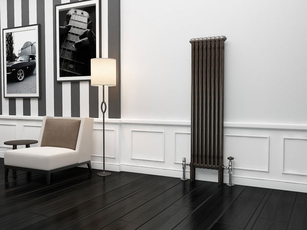 TradeRad Premium Raw Metal Lacquer Vertical Column Radiators
