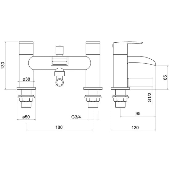Trisen Merion Lever Bath Shower Mixer & Kit