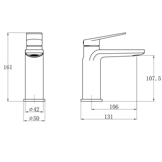 Trisen - Mono Basin Mixer - Black