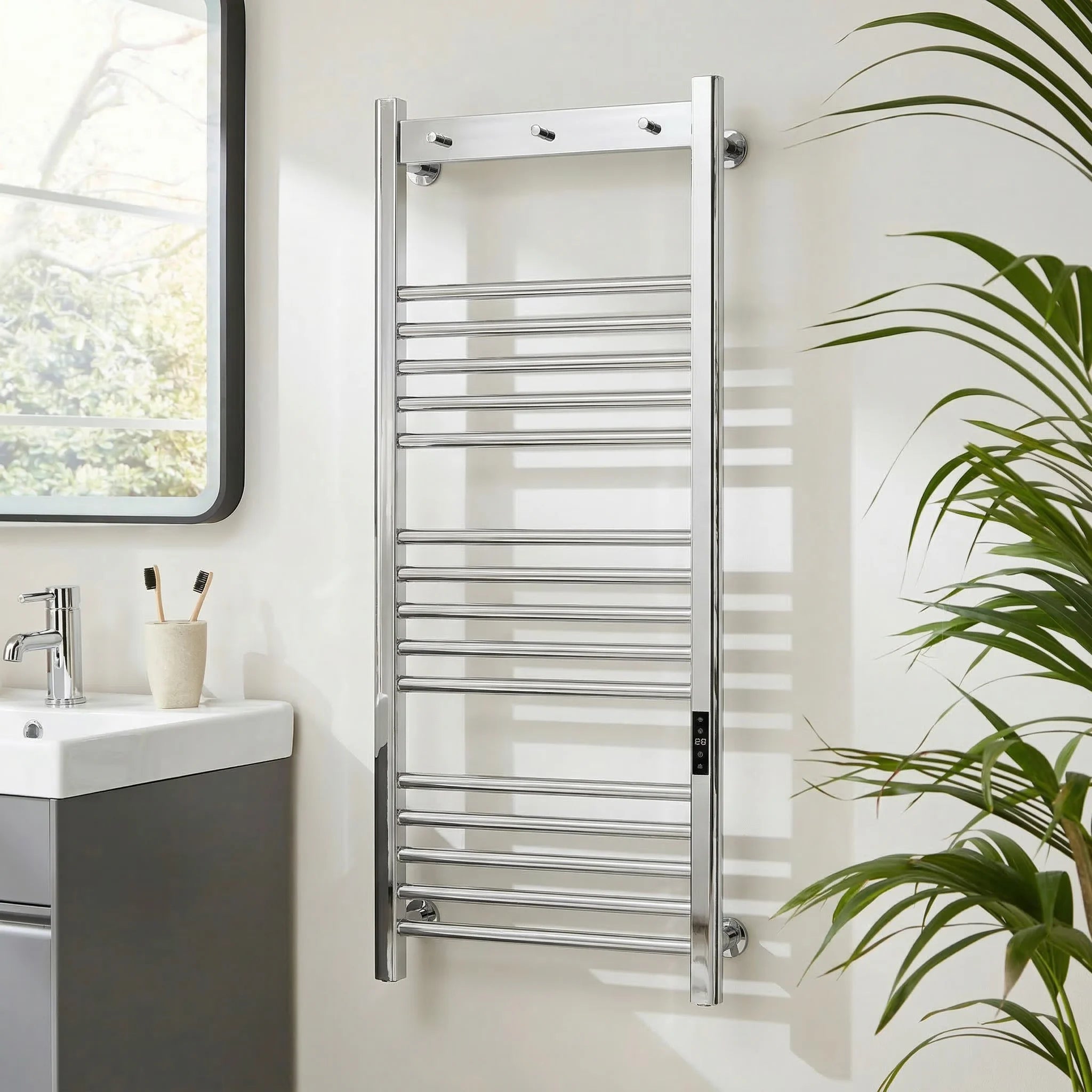 Kartell Toro Smart Dry Electric Heated Towel Rail 1200 x 500mm - Chrome