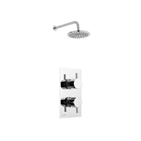 Kartell Plan Thermostatic Concealed Mixer Shower With Fixed Overhead Drencher
