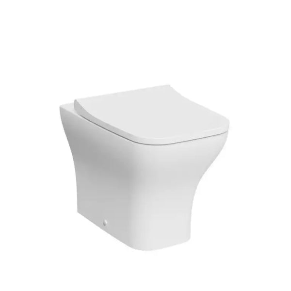 Kartell Eklipse Round Rimless Back To Wall Wc Pan with Soft Close Seat, White