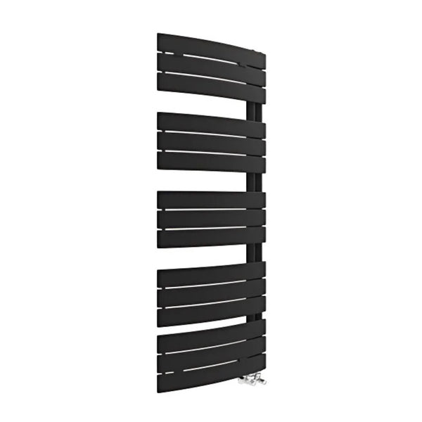 Lazzarini Pieve Black Carbon Steel Designer Heated Towel Rails