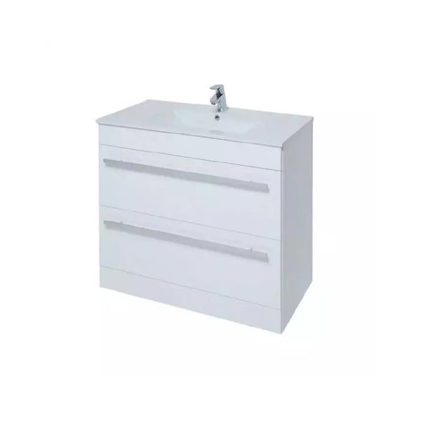 Kartell Purity F/S 2 Drawer Vanity Unit with Ceramic Basin 800mm x 450mm White
