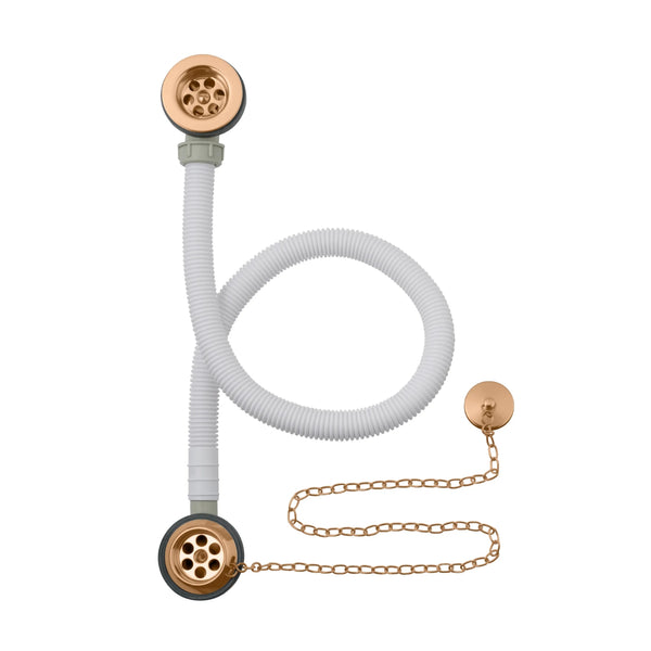 BC Designs Push Down Brass Concealed Plug and Chain Bath Waste