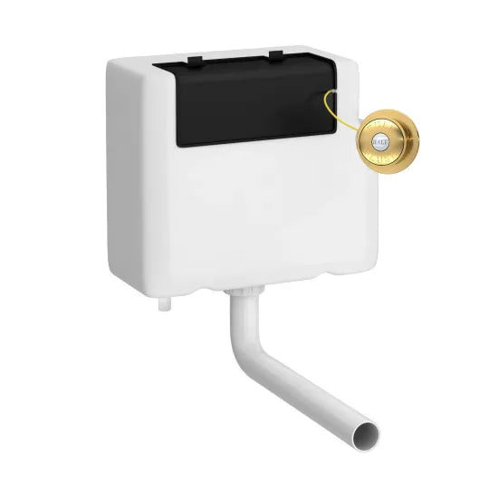 Hudson Reed - Concealed Cisterns And Frames Traditional Brushed Brass Concealed Cistern With Flush Plate