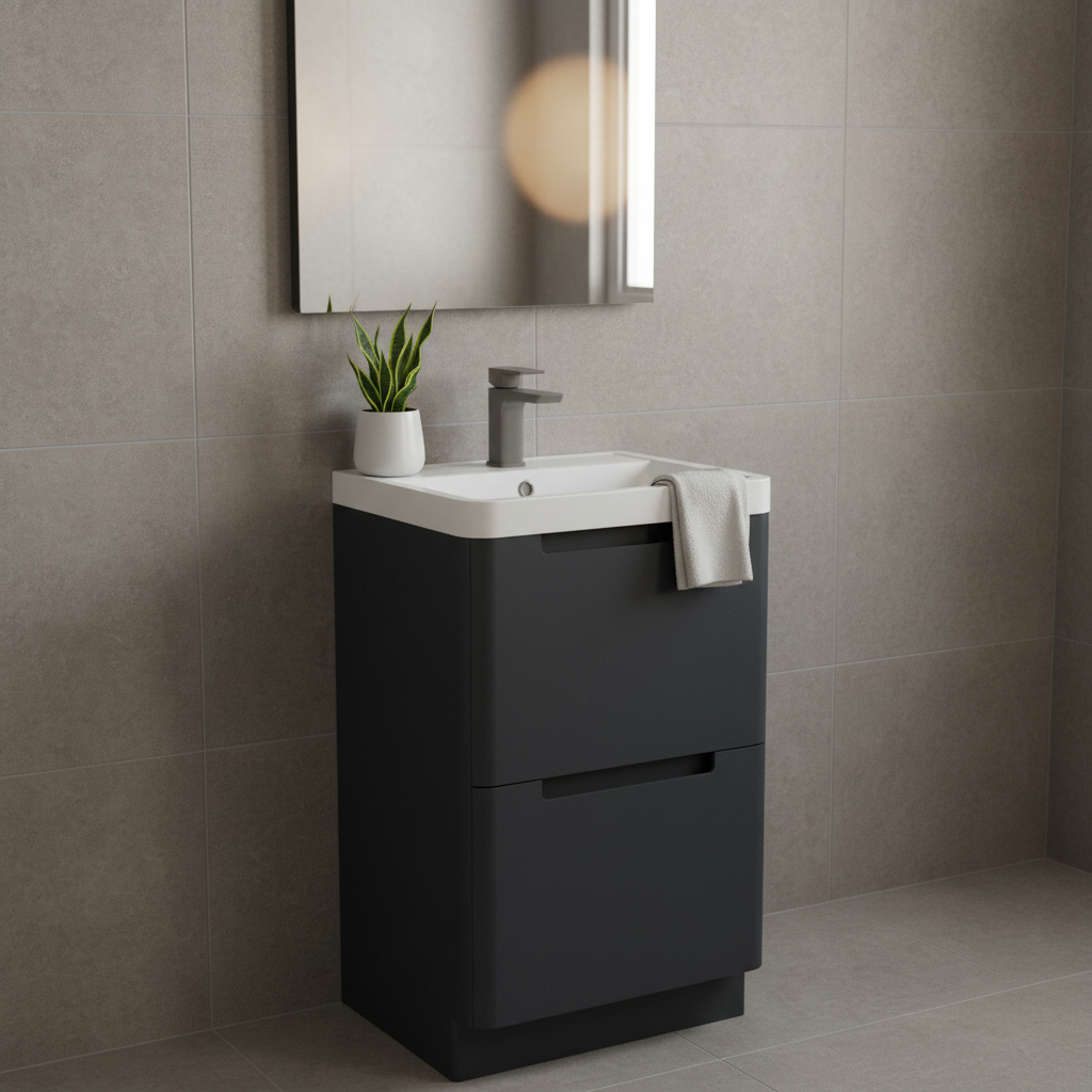 Anthracite Freestanding Vanity Lifestyle 1:1
